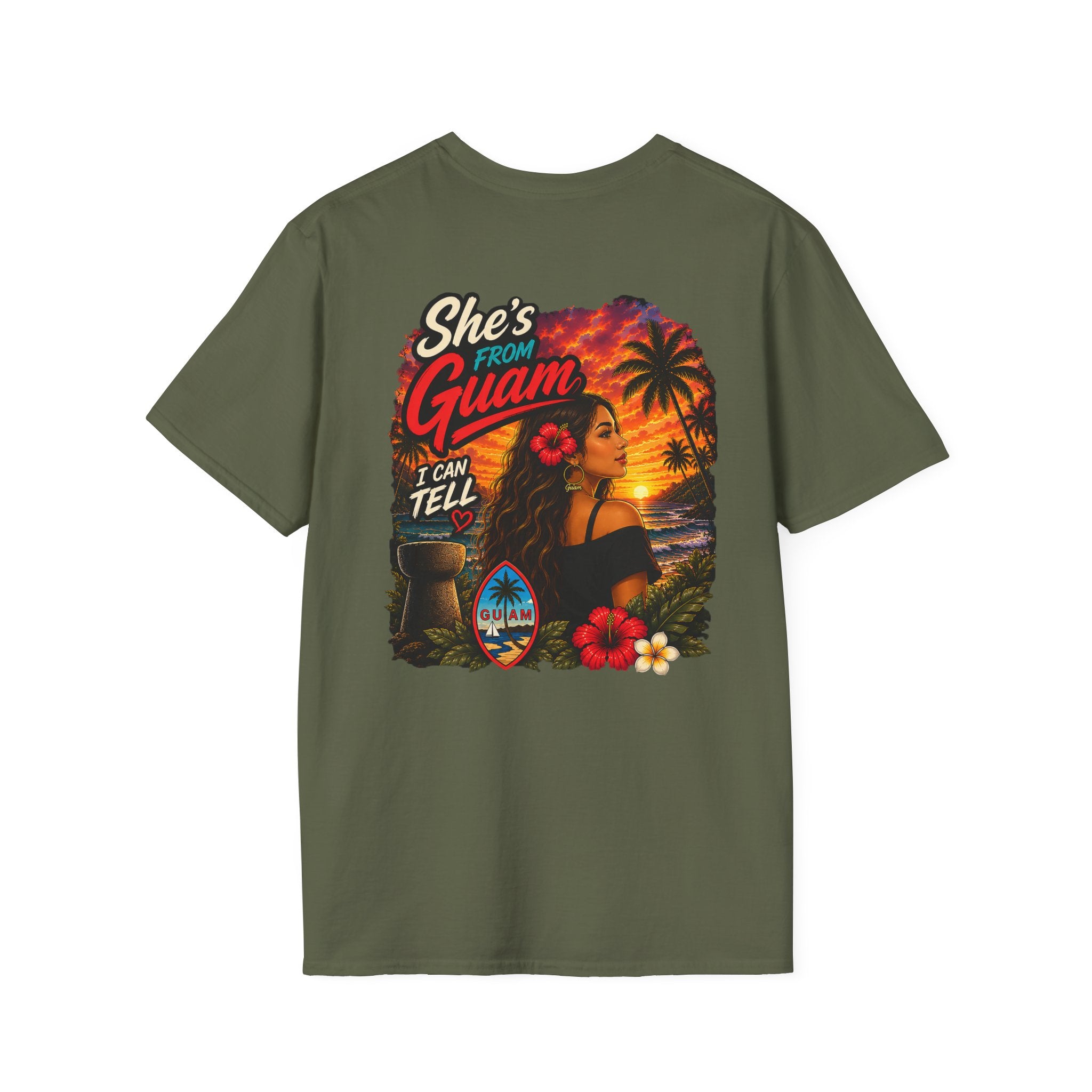 Pasifika People - She's from Guam  — Tropical Island Pride Tee