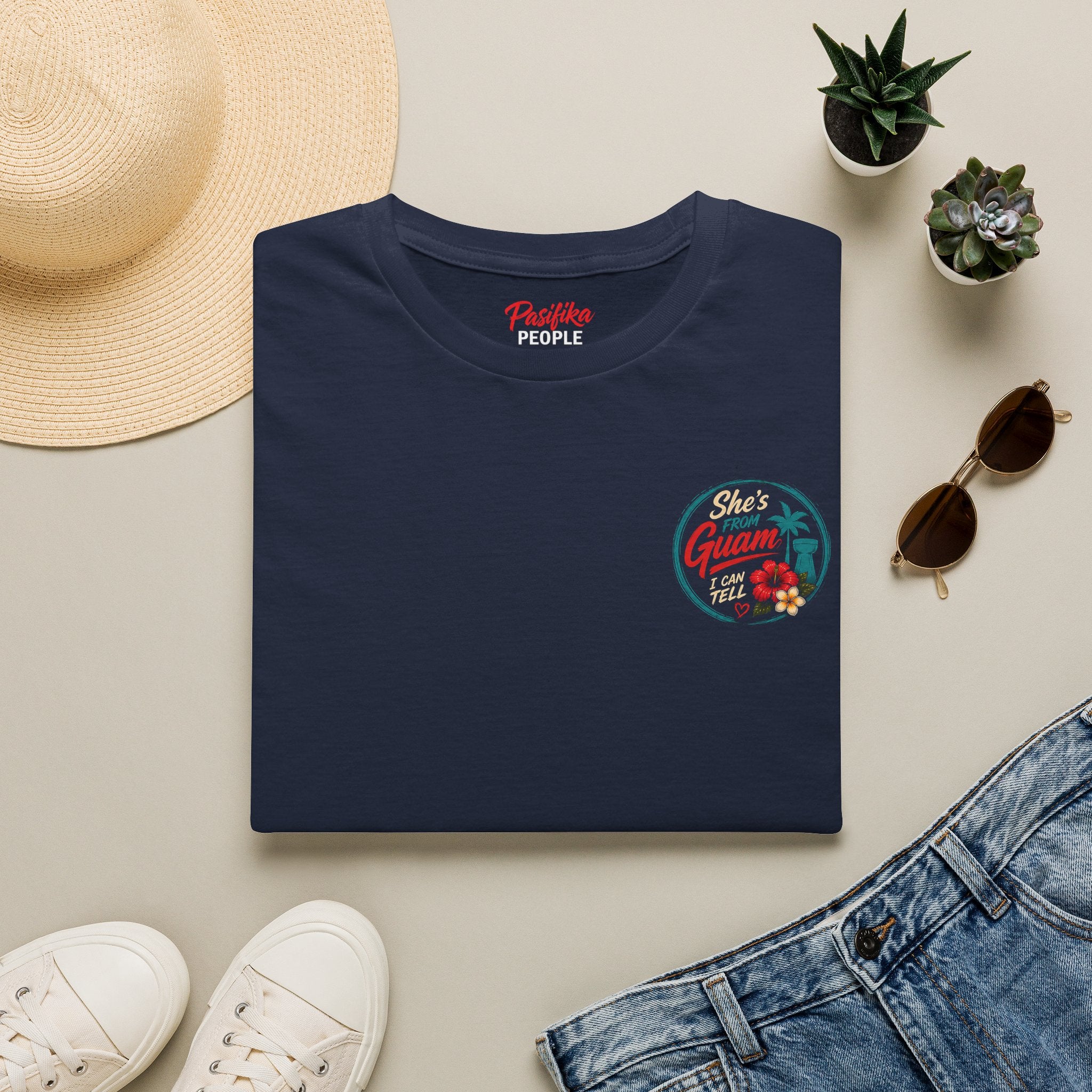 Pasifika People - She's from Guam  — Tropical Island Pride Tee