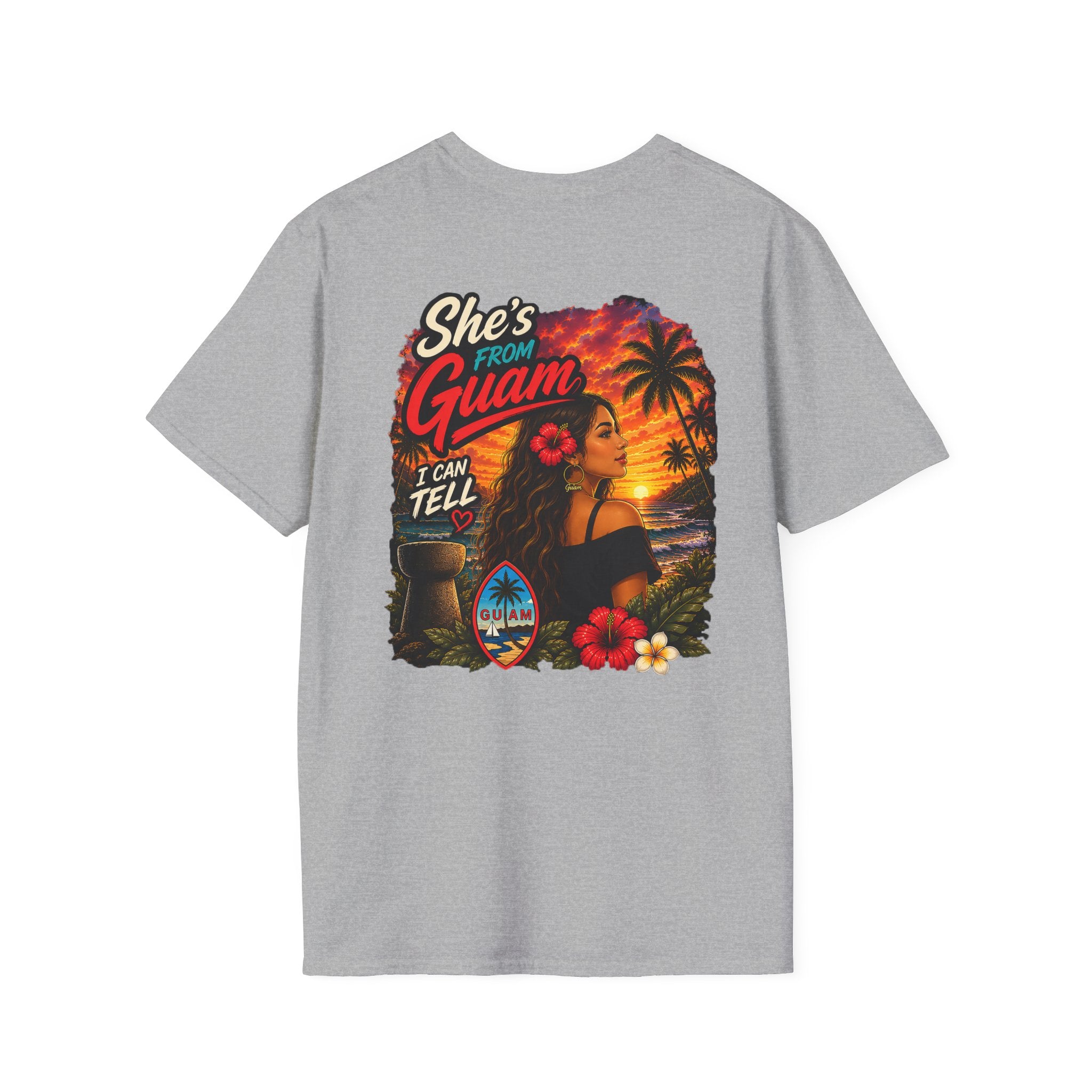 Pasifika People - She's from Guam  — Tropical Island Pride Tee