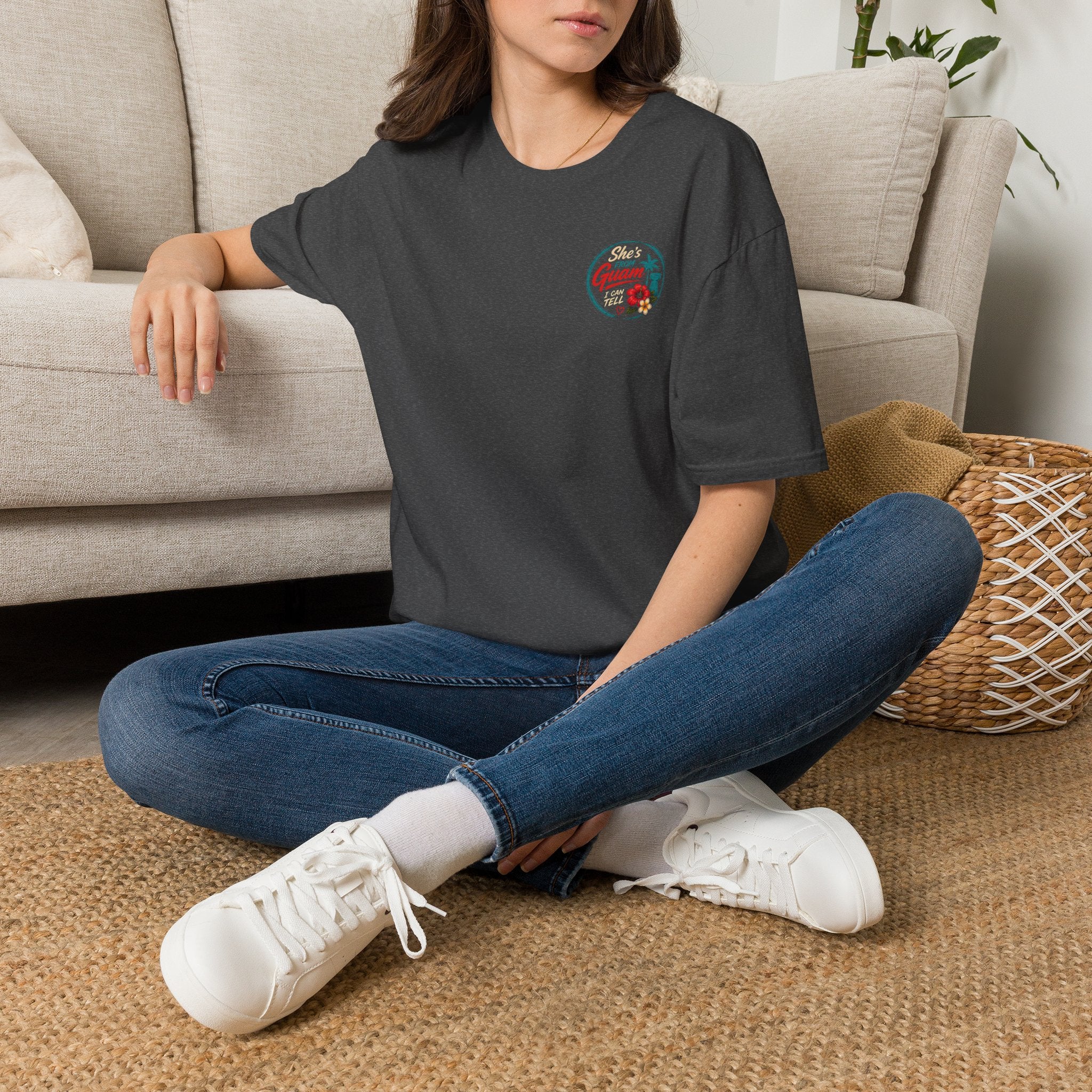 Pasifika People - She's from Guam  — Tropical Island Pride Tee