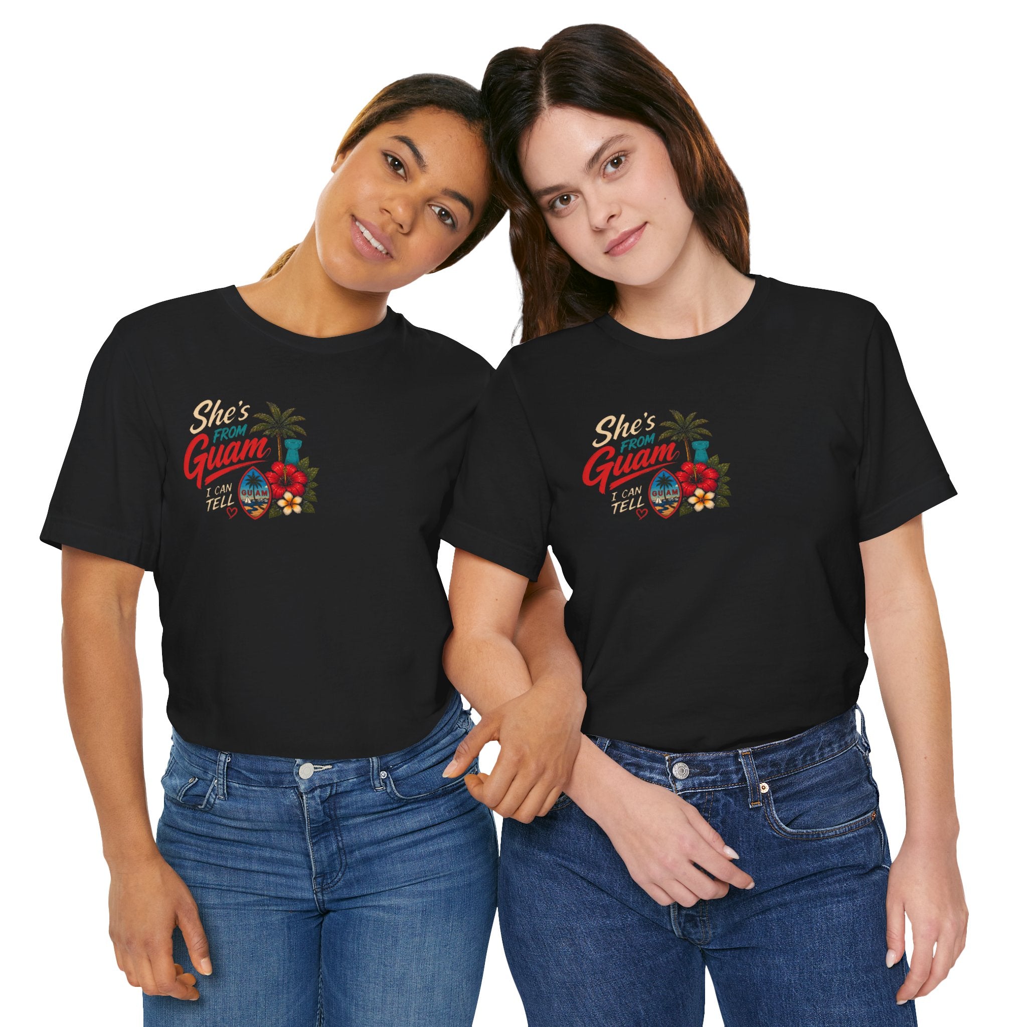 She's From Guam T-Shirt – Tropical Island Sunset Graphic Tee
