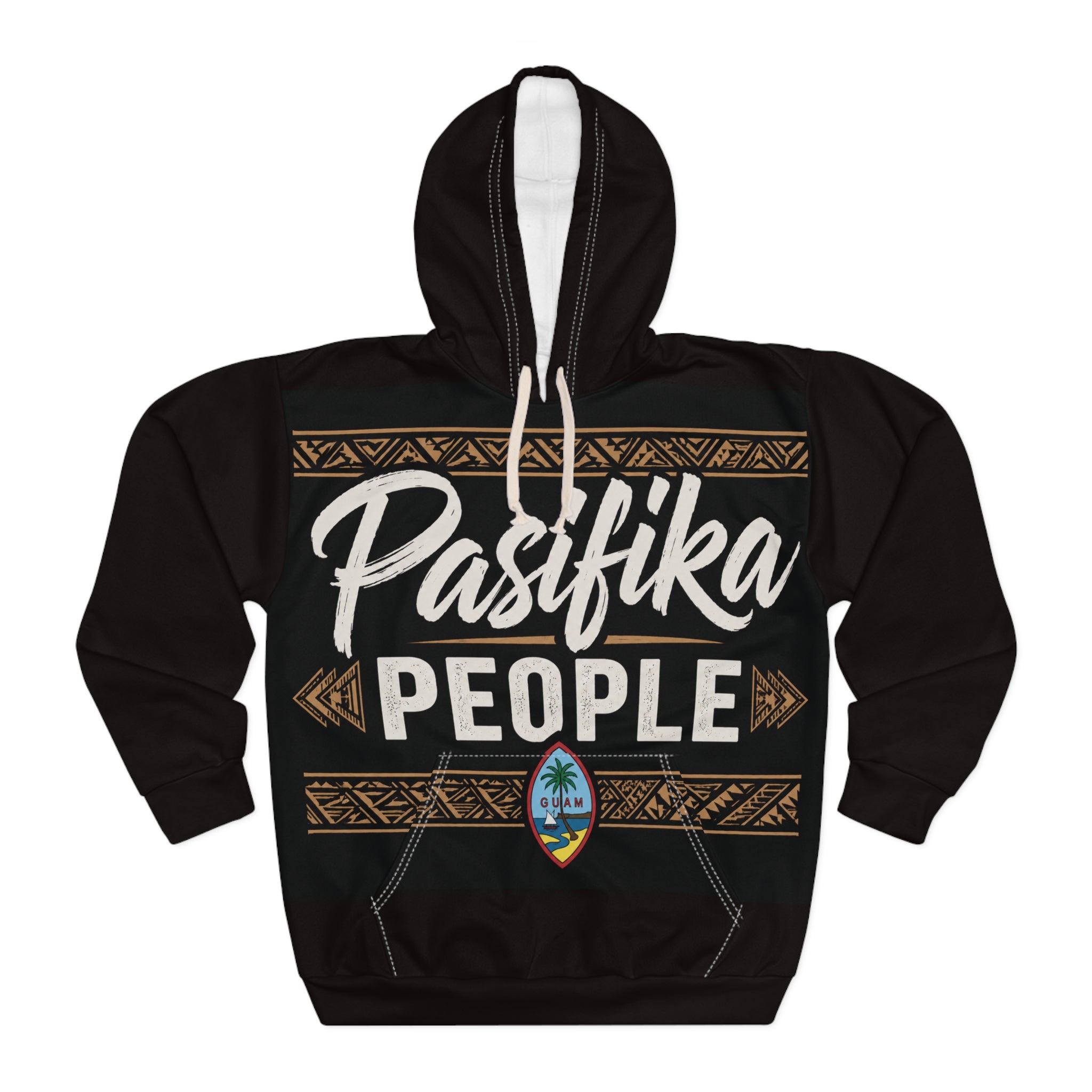 Pasifika People Hoodie B&W — Pacific Islander Pride Pullover