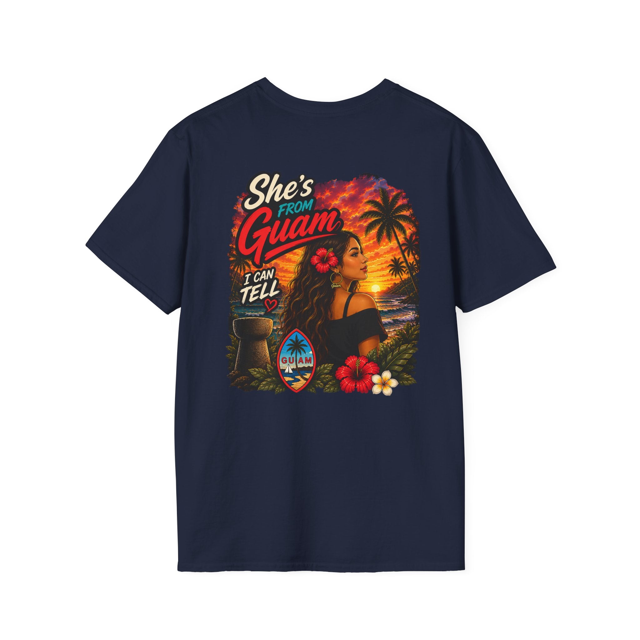 Pasifika People - She's from Guam  — Tropical Island Pride Tee