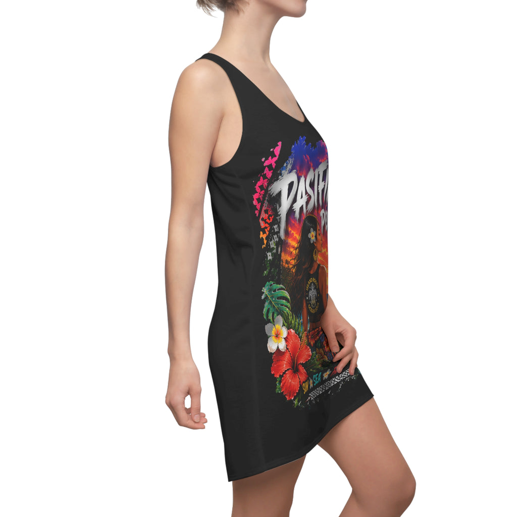 Pasifika People Tropical Sunset Racerback Dress
