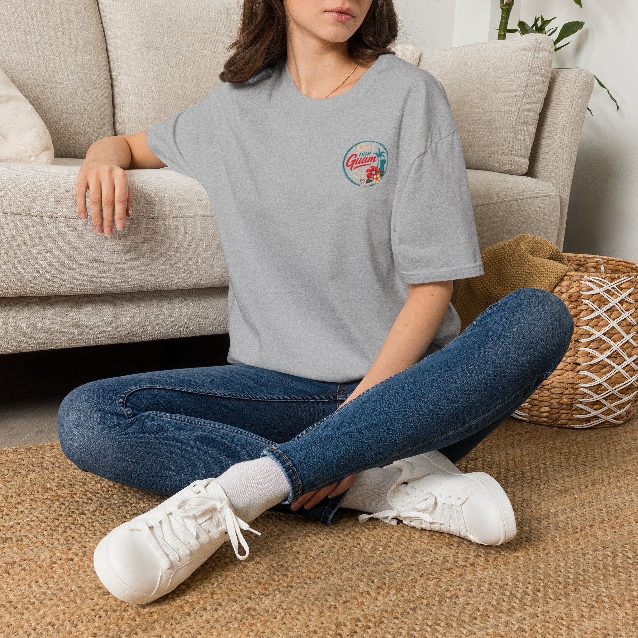 Pasifika People - She's from Guam  — Tropical Island Pride Tee