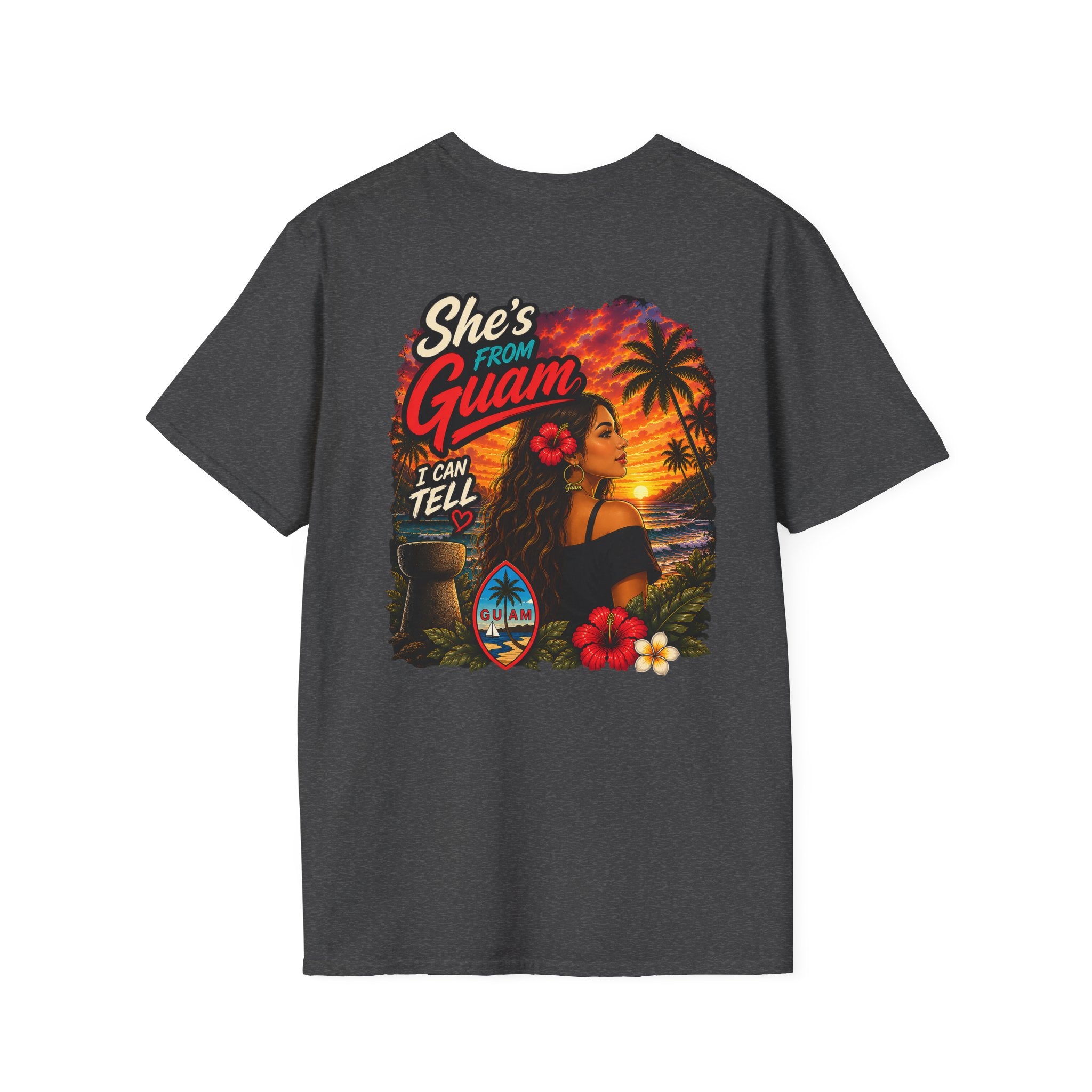 Pasifika People - She's from Guam  — Tropical Island Pride Tee