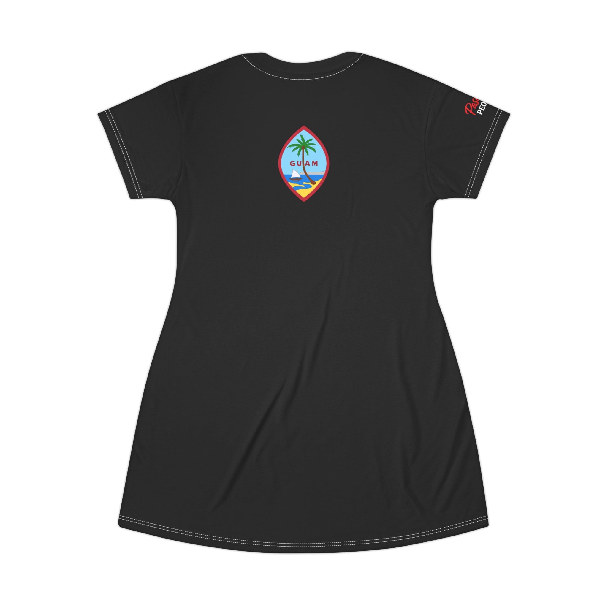 Island-Loving Women’s T-Shirt Dress — “Pasifika People” Sunset Beach Graphic