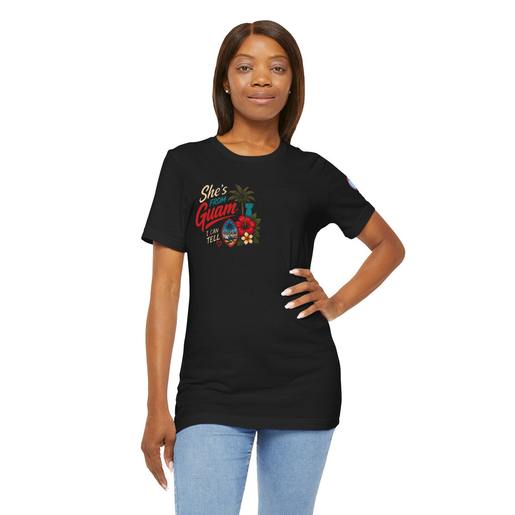 She's From Guam T-Shirt – Tropical Island Sunset Graphic Tee