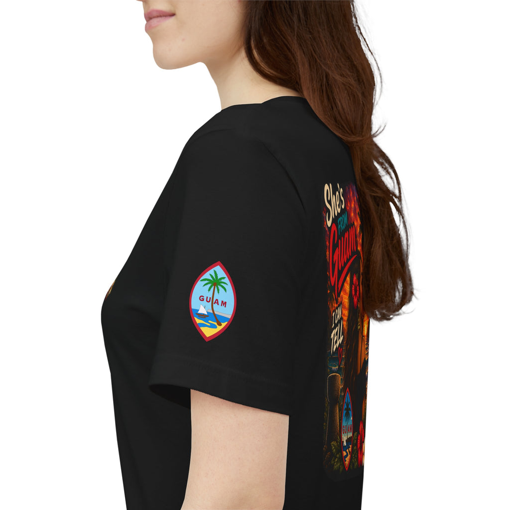 She's From Guam T-Shirt – Tropical Island Sunset Graphic Tee
