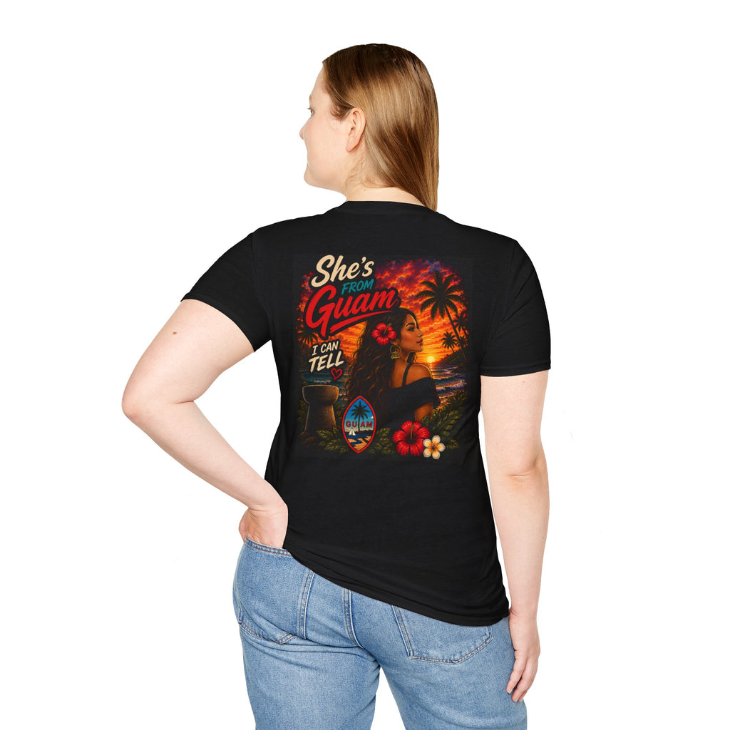 She's Guam Vintage Floral T-Shirt — Tropical Island Pride Tee