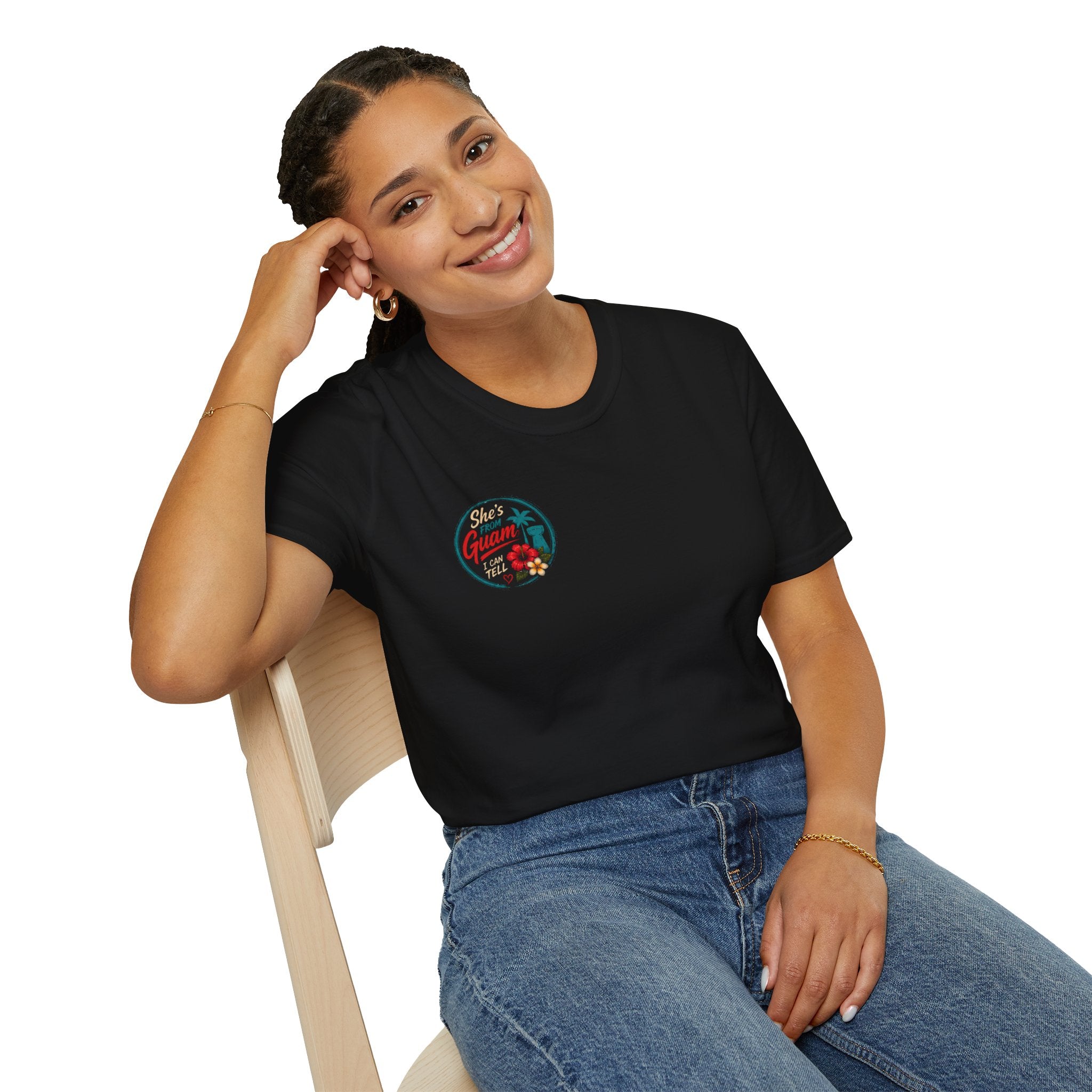 She's Guam Vintage Floral T-Shirt — Tropical Island Pride Tee