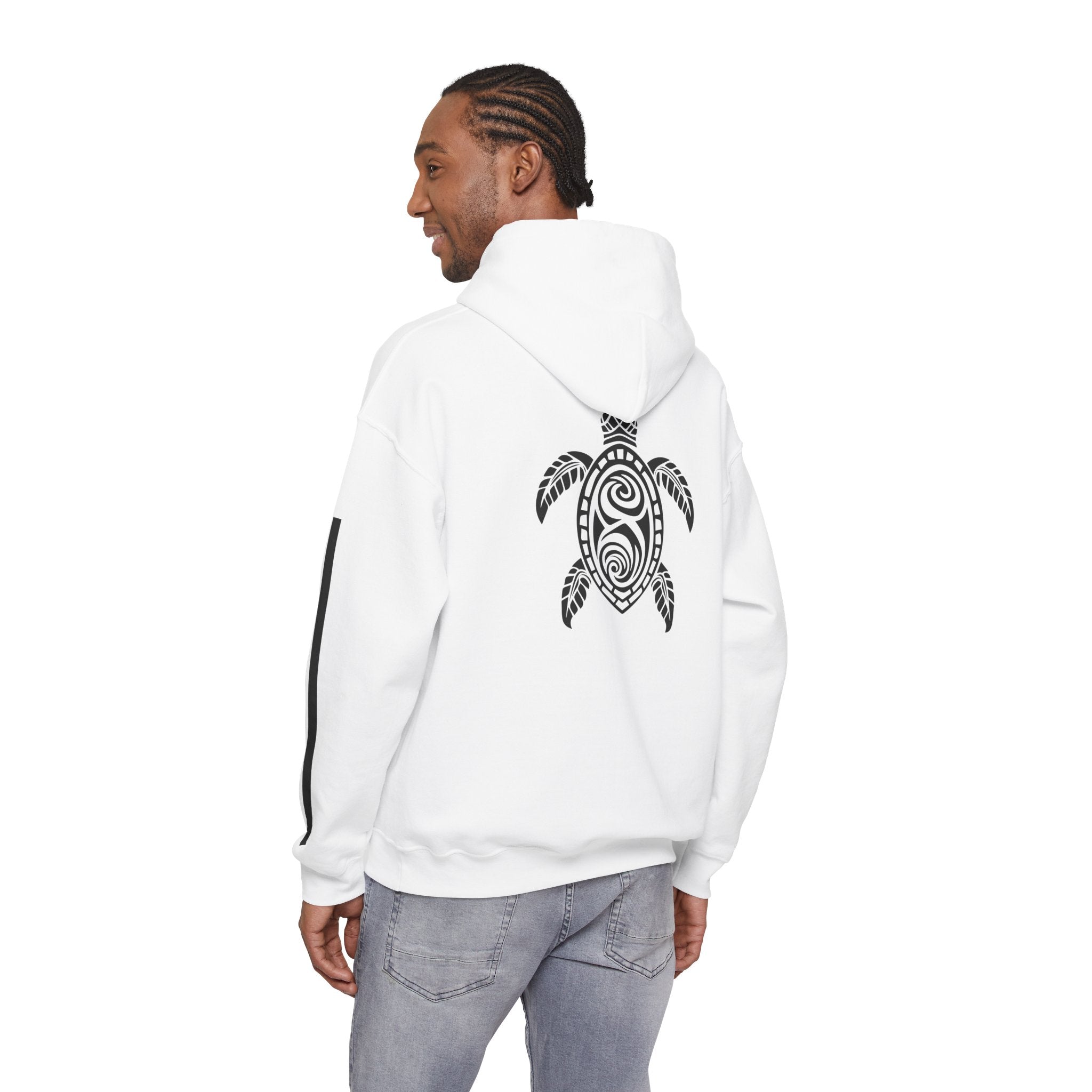 Pasifika People Hoodie — Pacific Island Pride Pullover with Tribal Sleeve Stripe