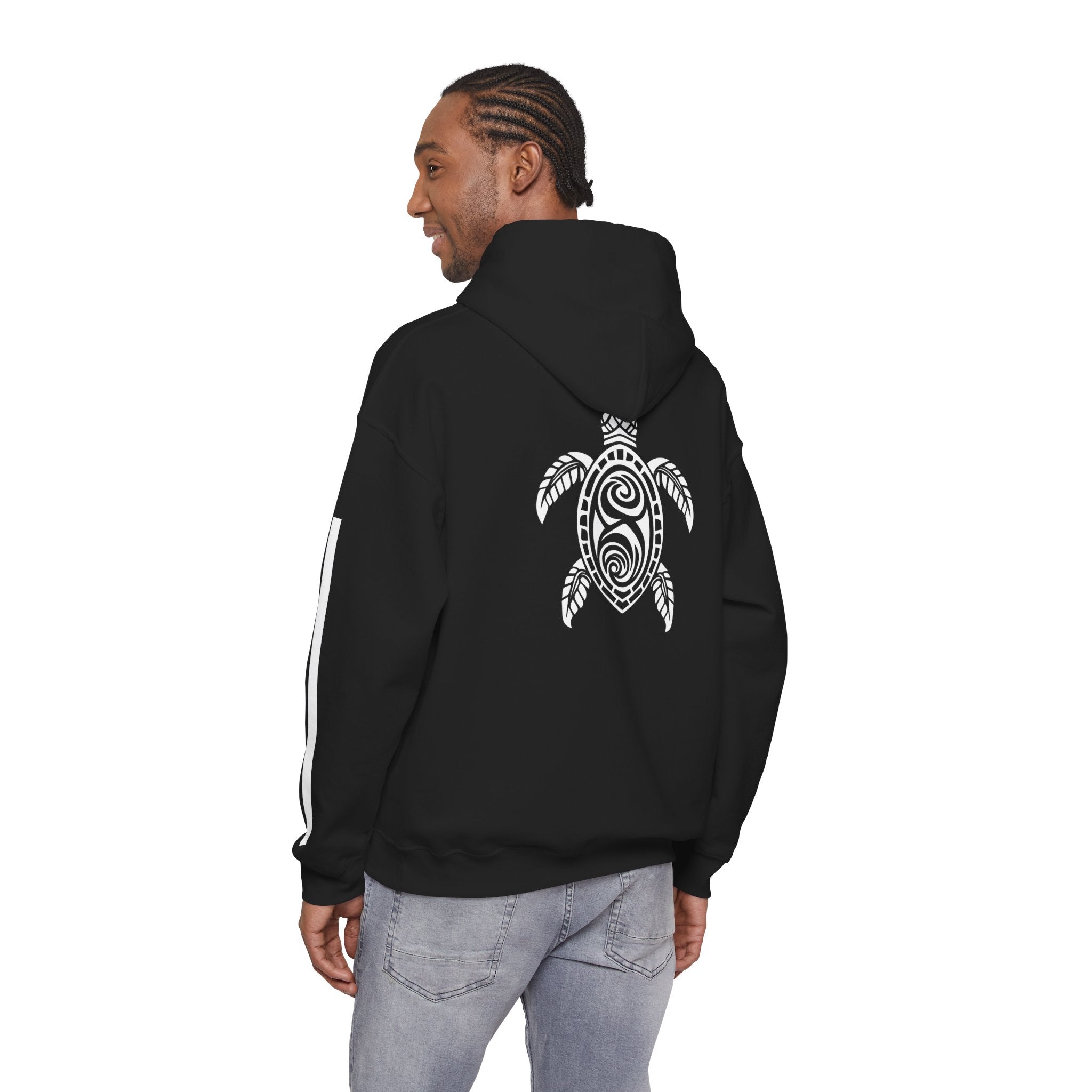 Pasifika People Hoodie — Pacific Island Pride Pullover with Tribal Sleeve Stripe
