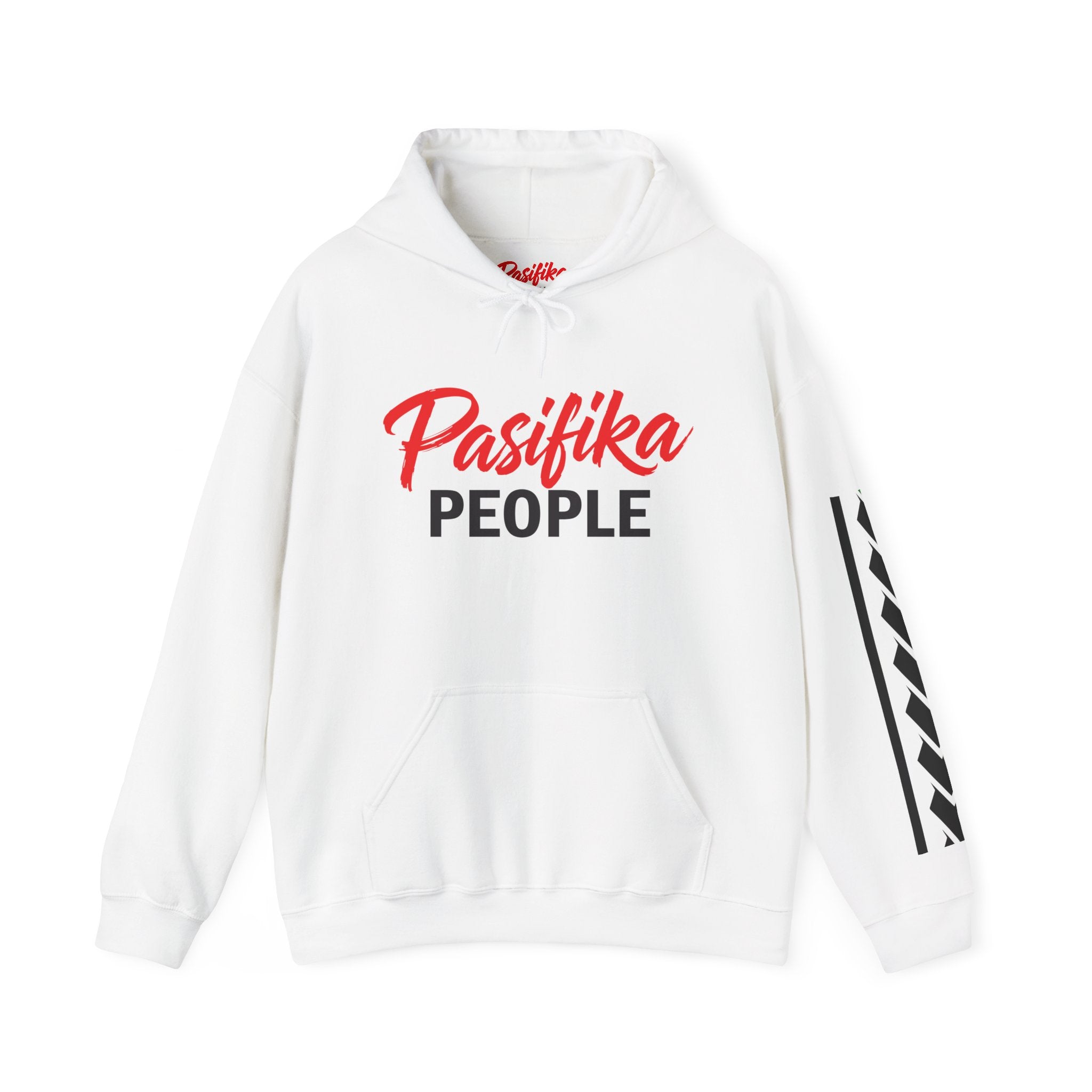 Pasifika People Hoodie — Pacific Island Pride Pullover with Tribal Sleeve Stripe