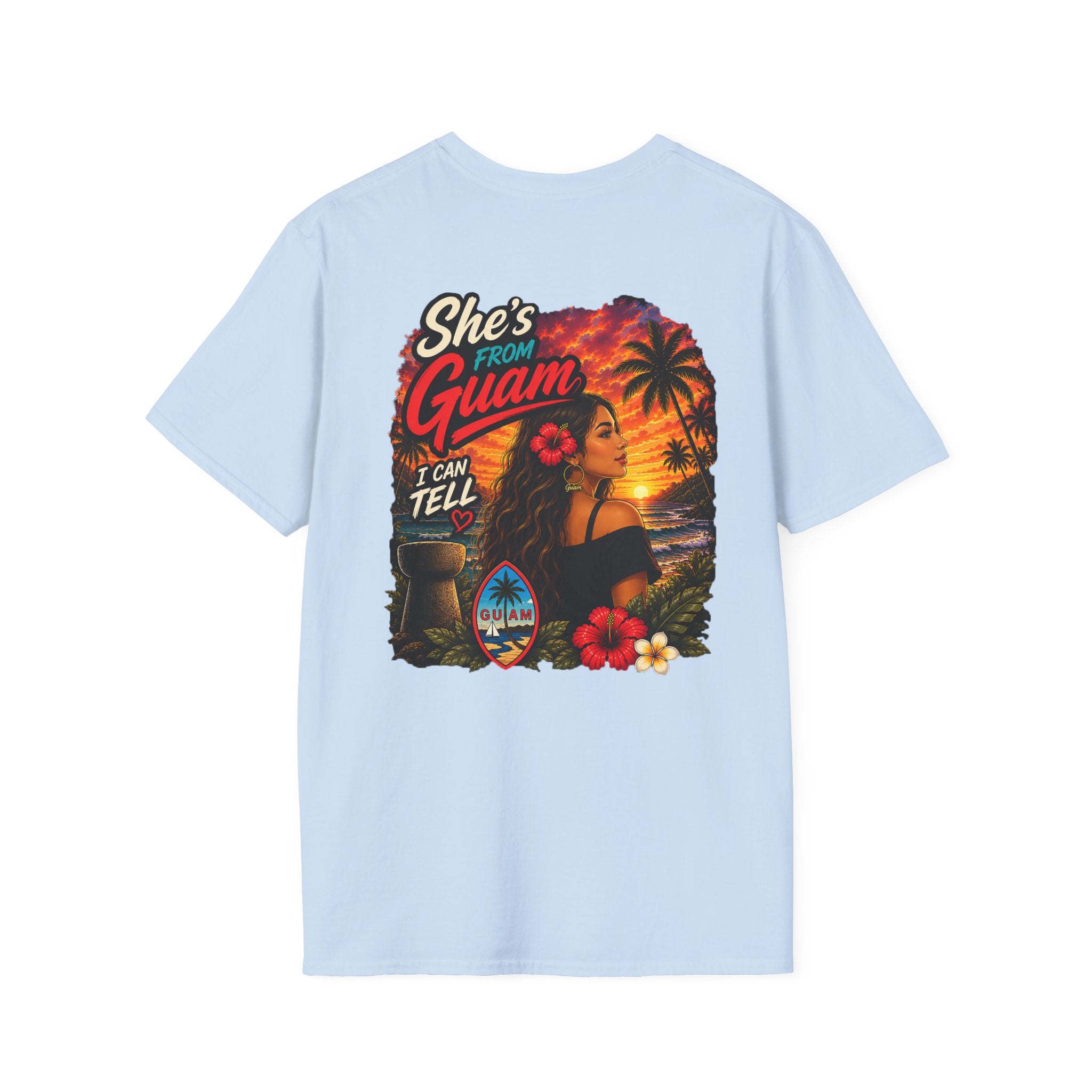 Pasifika People - She's from Guam  — Tropical Island Pride Tee