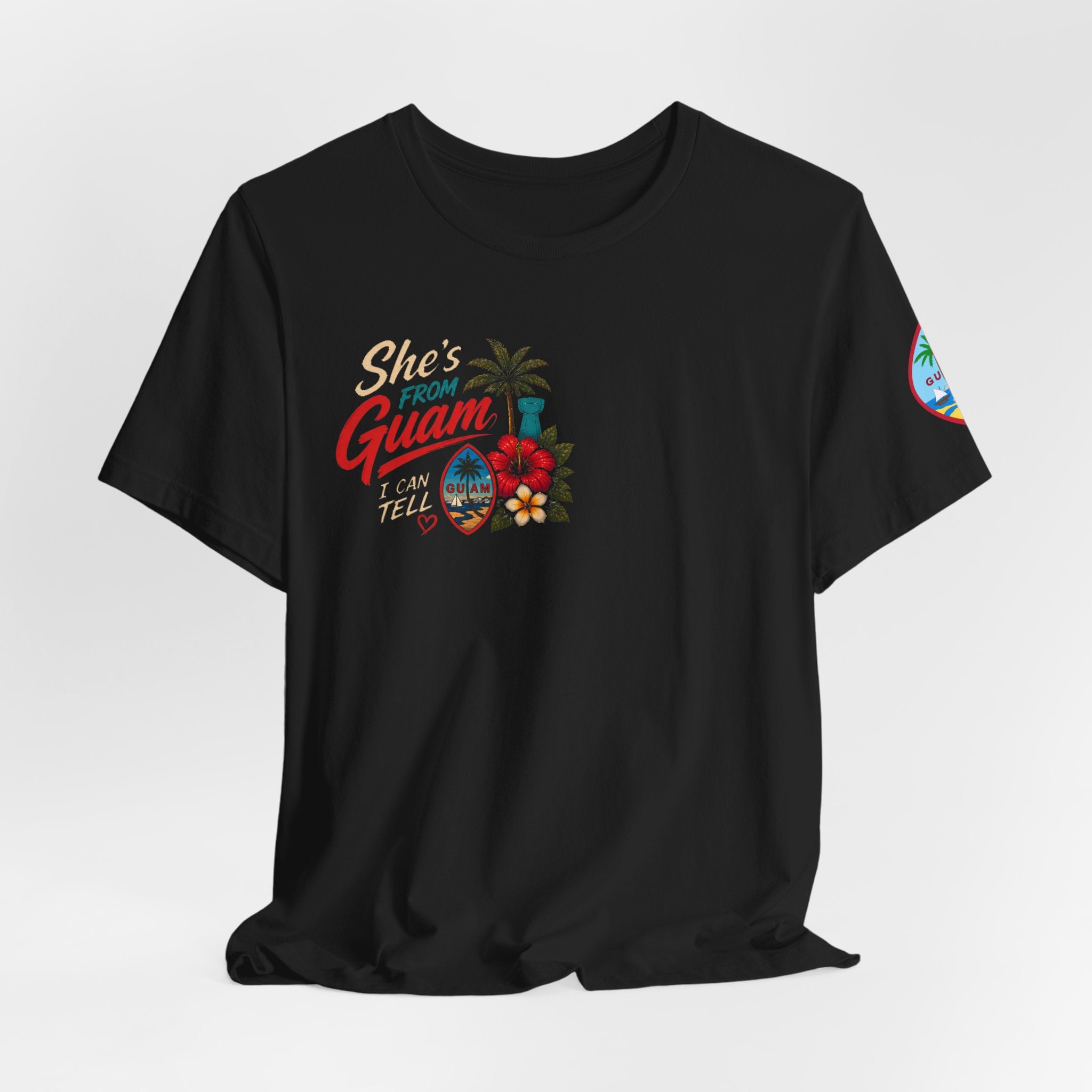 She's From Guam T-Shirt – Tropical Island Sunset Graphic Tee