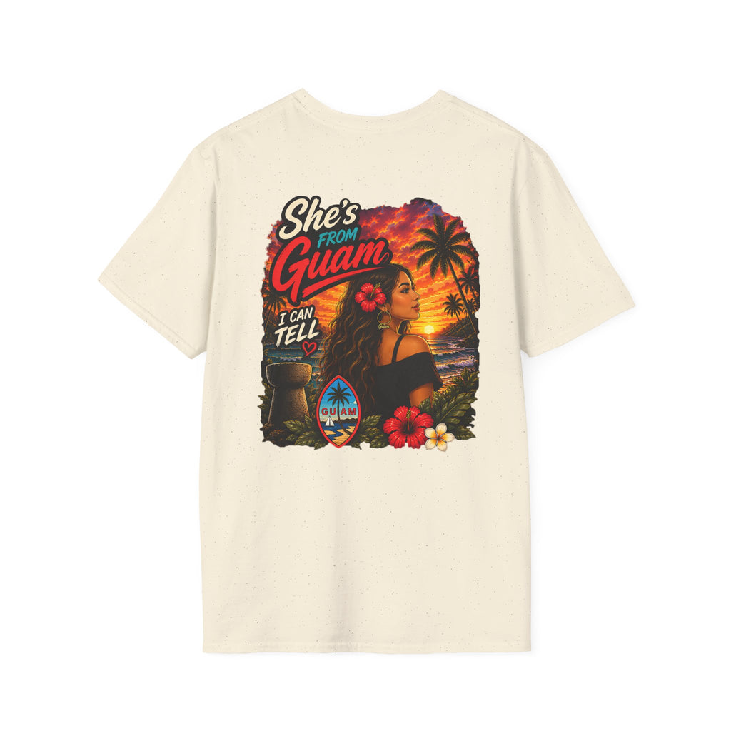 Pasifika People - She's from Guam  — Tropical Island Pride Tee