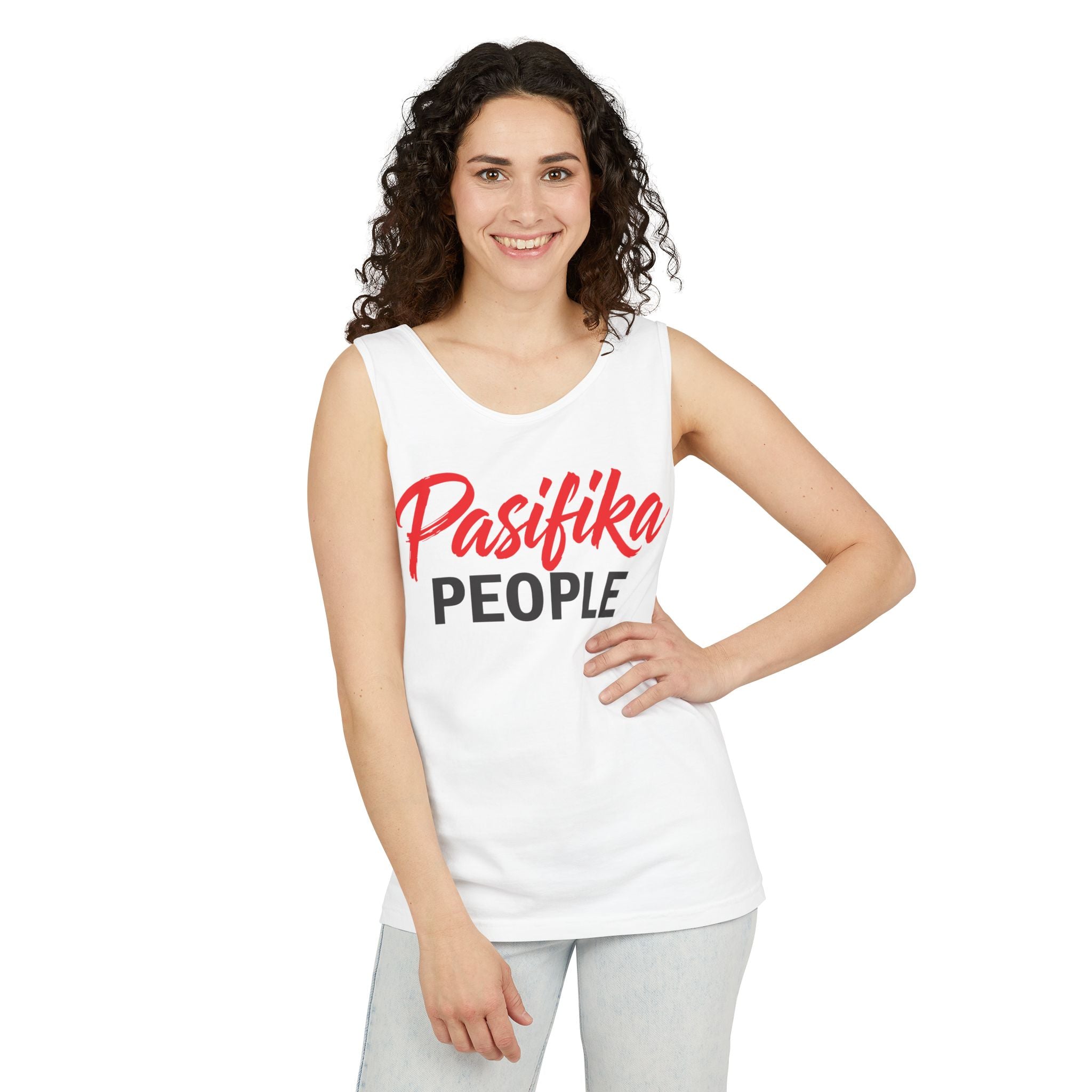 Pasifika People Tank Top — Pacific Island Palm & Sail Design